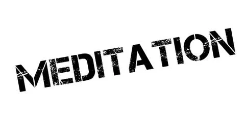 Meditation rubber stamp Stock Illustration