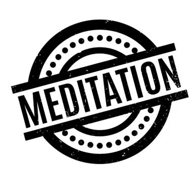Meditation rubber stamp Stock Illustration