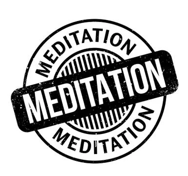 Meditation rubber stamp Stock Illustration