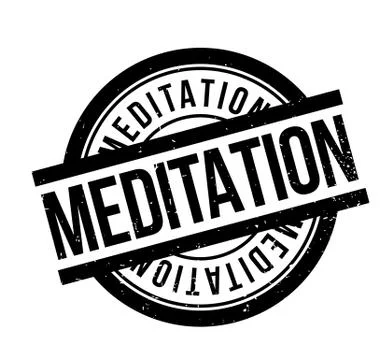 Meditation rubber stamp Stock Illustration