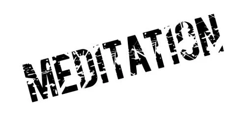 Meditation rubber stamp Stock Illustration