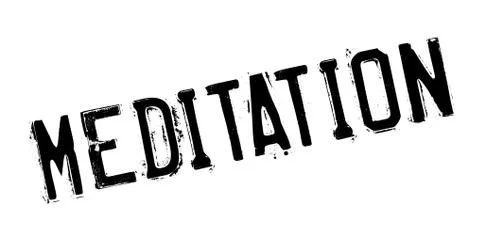Meditation rubber stamp Stock Illustration
