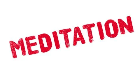 Meditation rubber stamp Stock Illustration