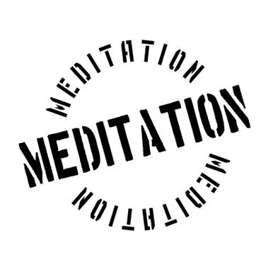 Meditation rubber stamp Stock Illustration