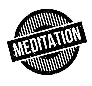 Meditation rubber stamp Stock Illustration