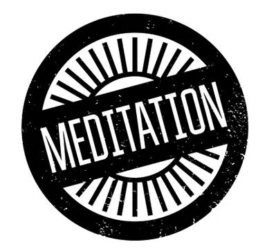 Meditation rubber stamp Stock Illustration