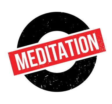 Meditation rubber stamp Stock Illustration