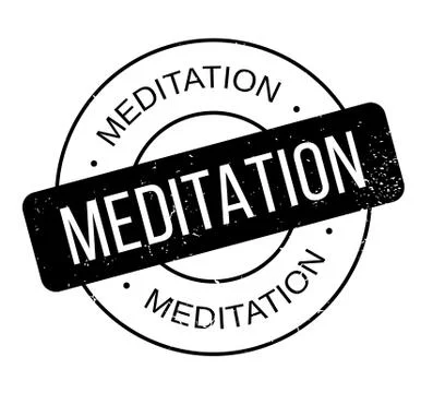 Meditation rubber stamp Stock Illustration