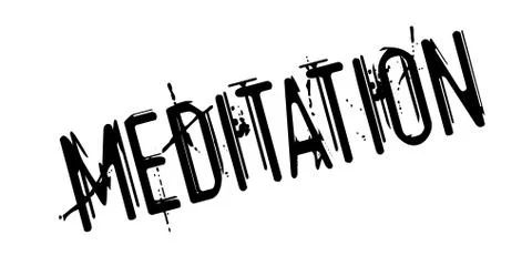 Meditation rubber stamp Stock Illustration