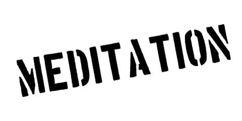 Meditation rubber stamp Stock Illustration
