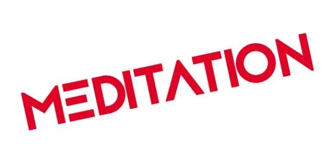 Meditation rubber stamp Stock Illustration