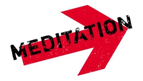 Meditation rubber stamp Stock Illustration
