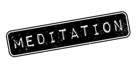 Meditation rubber stamp Stock Illustration