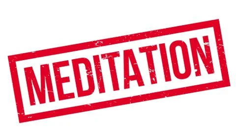 Meditation rubber stamp Stock Illustration