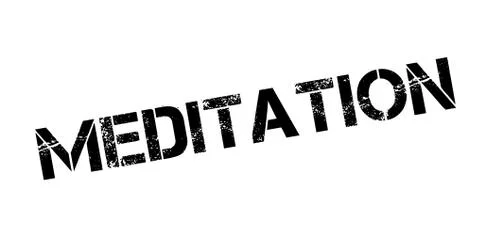 Meditation rubber stamp Stock Illustration