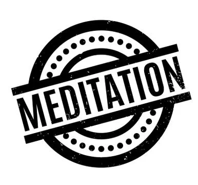 Meditation rubber stamp Stock Illustration