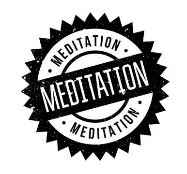 Meditation rubber stamp Stock Illustration
