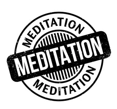 Meditation rubber stamp Stock Illustration