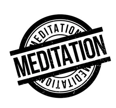 Meditation rubber stamp Stock Illustration