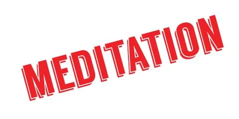 Meditation rubber stamp Stock Illustration