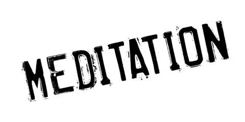 Meditation rubber stamp Stock Illustration