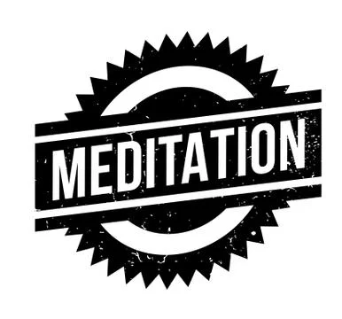Meditation rubber stamp Stock Illustration