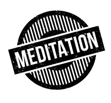 Meditation rubber stamp Stock Illustration