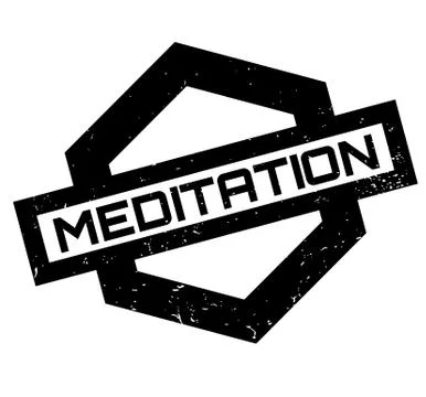 Meditation rubber stamp Stock Illustration