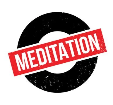 Meditation rubber stamp Stock Illustration