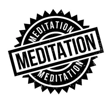 Meditation rubber stamp Stock Illustration