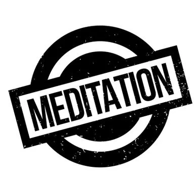 Meditation rubber stamp Stock Illustration