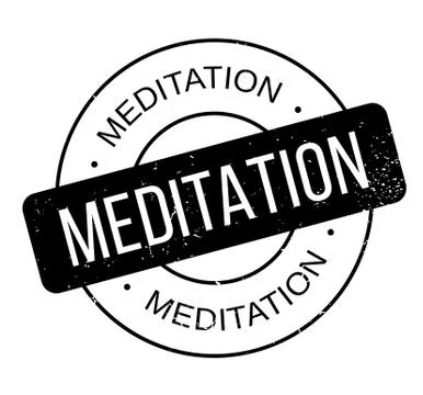 Meditation rubber stamp Stock Illustration