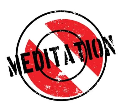 Meditation rubber stamp Stock Illustration