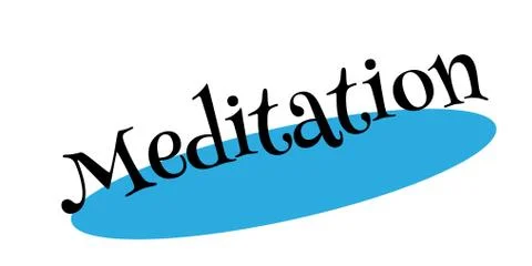 Meditation rubber stamp Stock Illustration
