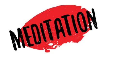 Meditation rubber stamp Stock Illustration