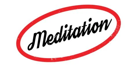 Meditation rubber stamp Stock Illustration