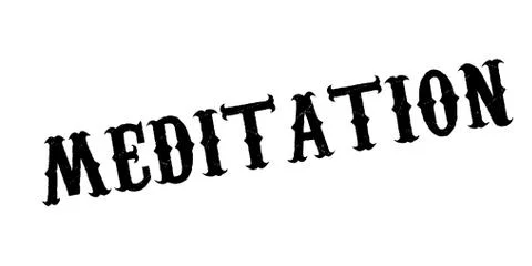 Meditation rubber stamp Stock Illustration