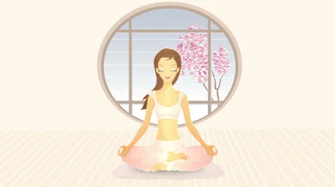 MEDITATION SESSION. ALPHA MATTE Stock Footage 23027494