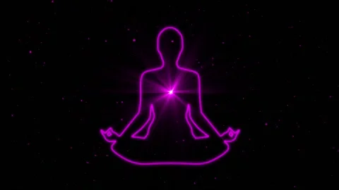 Meditation Silhouette With Light Rays Stock-Footage 132844186
