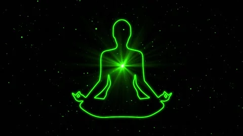 Meditation Silhouette With Light Rays Stock-Footage 132844280