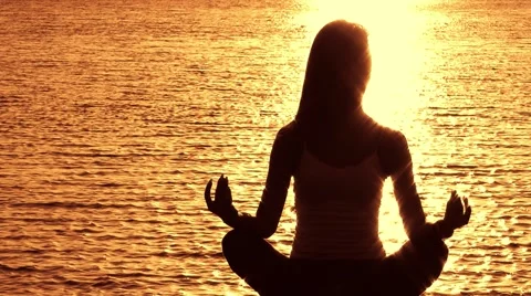 Meditation at Sunset Stock Footage 51770575