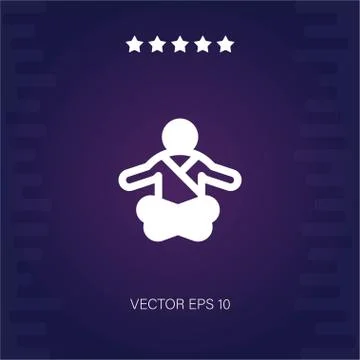 Meditation vector icon Stock Illustration