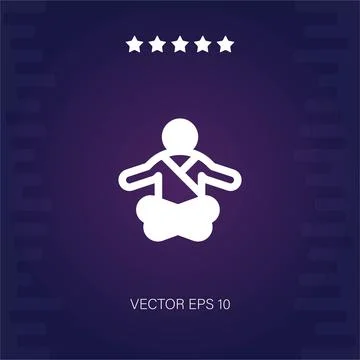Meditation vector icon Stock Illustration