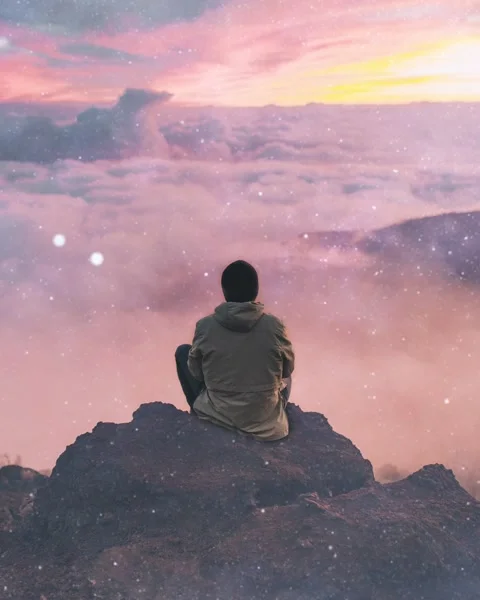 Meditation video- Above the clouds Stock Footage 141107304