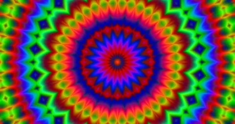 Meditation Visual Background Circular Pixel Seamless Endless Loop Video Stock Footage 165258689