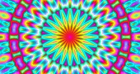 Meditation Visual Background Circular Pixel Seamless Endless Loop Video Stock Footage 165263389