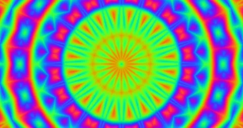 Meditation Visual Background Circular Pixel Seamless Endless Loop Video Stock Footage 165264534