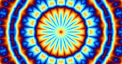 Meditation Visual Background Circular Pixel Seamless Endless Loop Video Stock Footage 165264591