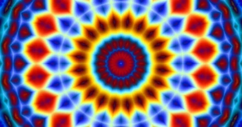 Meditation Visual Background Circular Pixel Seamless Endless Loop Video Stock Footage 165267657