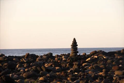 Meditation by the Waves Fotos de archivo